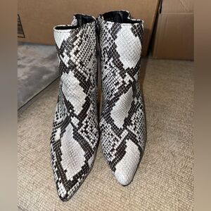 Bamboo Snakeskin Ankle Booties. Like new condition (worn once). Size 8